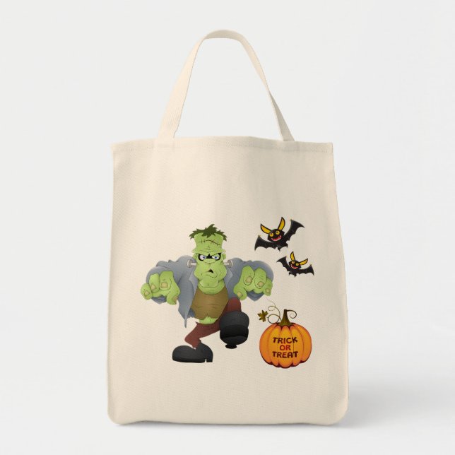 Bolso De Tela Halloween Bag-Frankenstein (Frente)