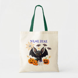 Bolso De Tela Halloween Bat Candy Tote Bag v1