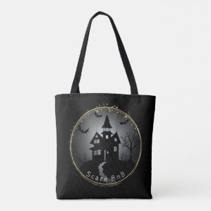 Bolso De Tela Halloween Black Haunted House