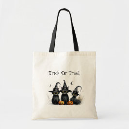 Bolso De Tela Halloween Black Witchy Kittens Cat Witch