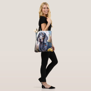 Bolso De Tela Halloween Bluetick Coonhound con calabazas aterrad