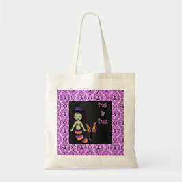 Bolso De Tela Halloween Bruja Mermaid Tragón Tote Bag