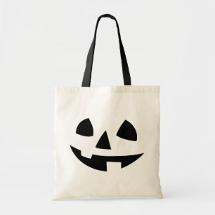 Bolso De Tela Halloween calabaza aislada sonrisa divertida