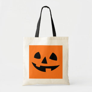 Bolso De Tela Halloween calabaza aislada sonrisa divertida