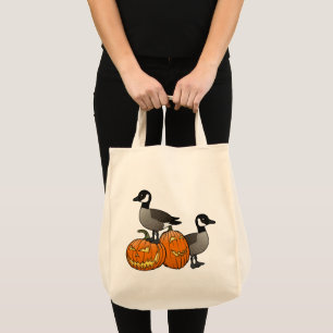 Bolso De Tela Halloween Canadá Aves Geesas con calabazas