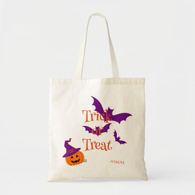 Bolso De Tela Halloween Candy (Frente)