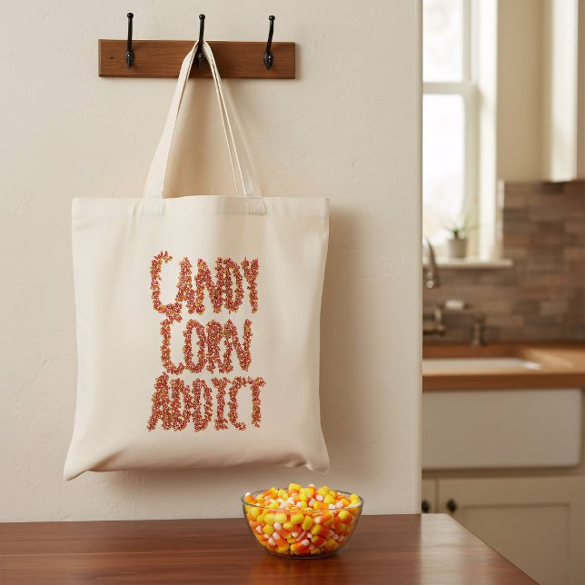 Bolso De Tela Halloween Candy Corn Addict Tote Bag (🎃 Perfect for hiding your stash of candy corn 🎃)