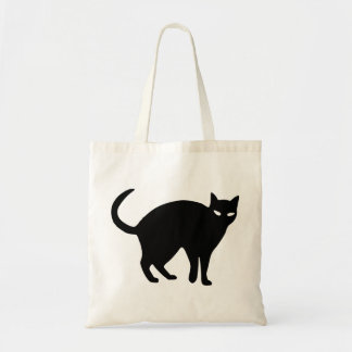Bolso De Tela Halloween Cat Black Spooky Angry Tail Mascota Anim