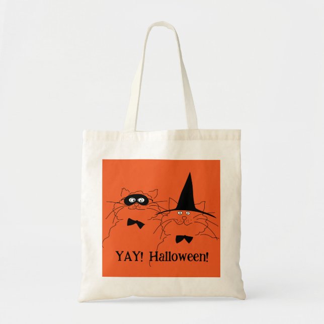 Bolso De Tela Halloween Cats Tote Bag (Frente)
