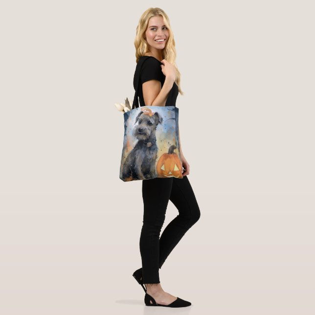 Bolso De Tela Halloween Chesapeake Bay Terrier con calabazas (Puesto)