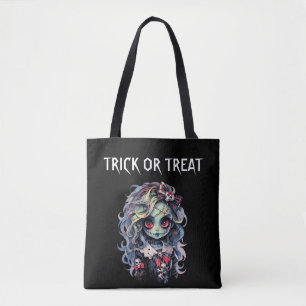 Bolso De Tela Halloween Chica zombie