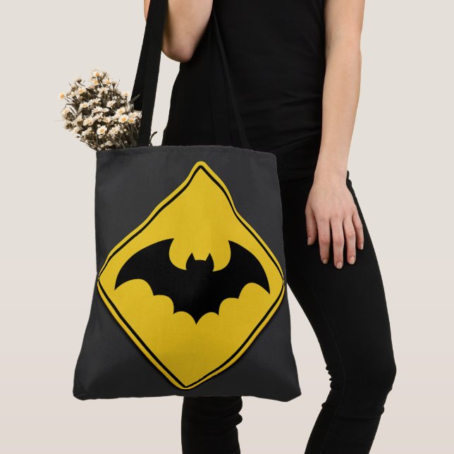 Bolso De Tela Halloween con advertencia de murciélago de vampiro (Detalle)