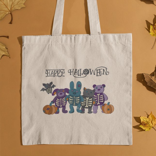 Bolso De Tela Halloween con dibujos animados y calabazas (Subido por el creador)
