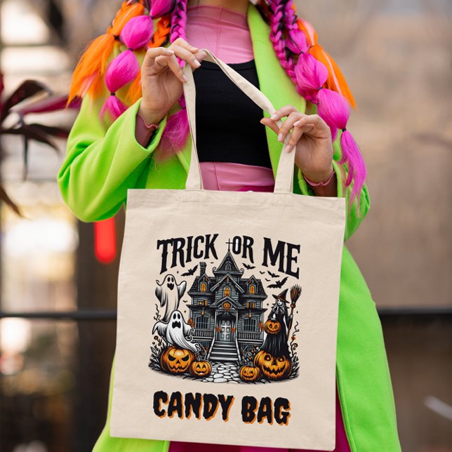 Bolso De Tela Halloween con fantasmas y calabazas (Subido por el creador)