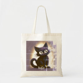 Bolso De Tela Halloween con gato negro y bebé