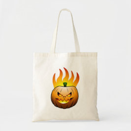 Bolso De Tela Halloween con Jack O'lantern ardiente