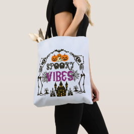 Bolso De Tela Halloween con vibraciones azuladas y espeluznantes