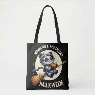 Bolso De Tela Halloween cósmico: Astronauta Panda disfruta de la