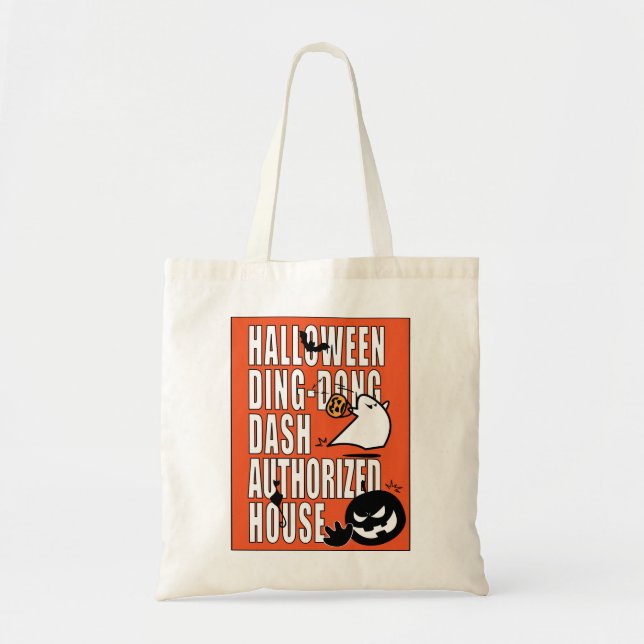 Bolso De Tela Halloween DDD Casa autorizada (Frente)