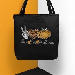 Bolso De Tela Halloween de amor por la paz
