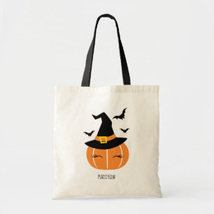 Bolso De Tela Halloween de bruja de calabaza suave