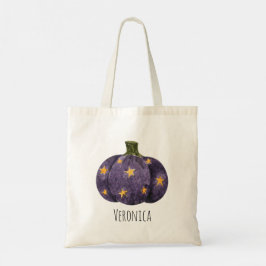 Bolso De Tela Halloween de calabaza morada de truco o truco