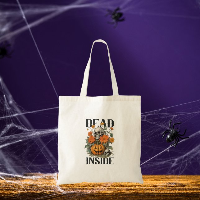 Bolso De Tela Halloween de calavera y calabaza moderna (Subido por el creador)