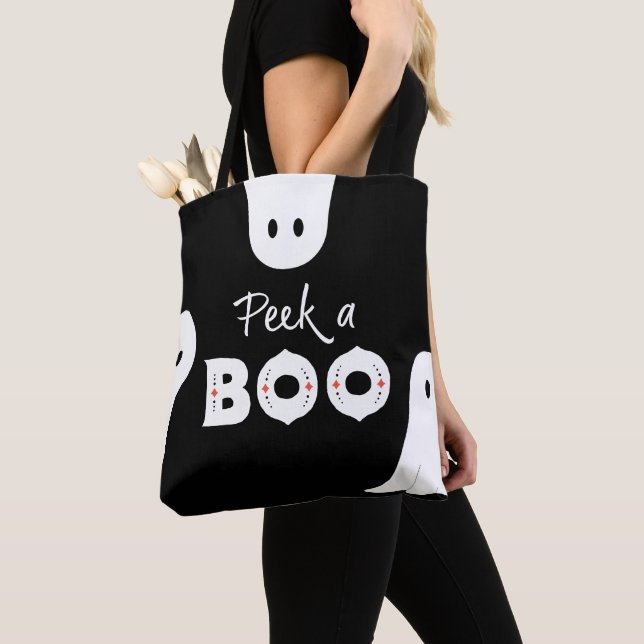 Bolso De Tela Halloween De Fantasmas Elegantes De Peek A Boo (Detalle)
