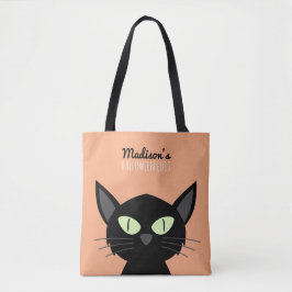 Bolso De Tela Halloween de gatos negros curados