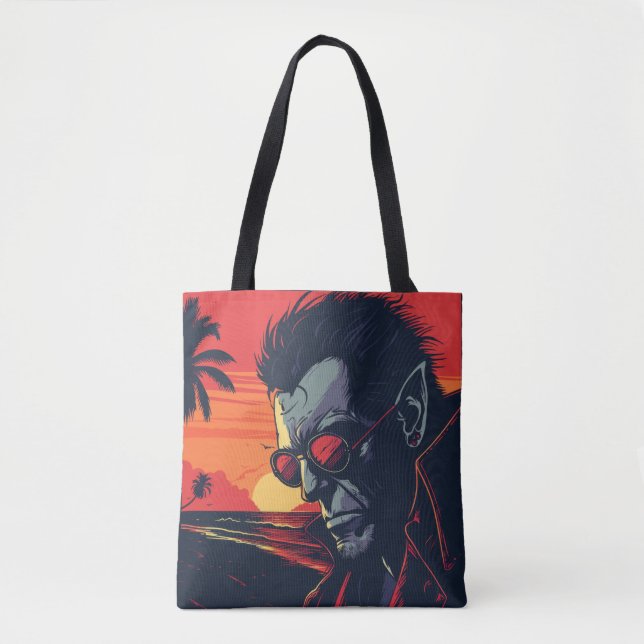 Bolso De Tela Halloween de Guay Werewolf Retro Sunset (Anverso)