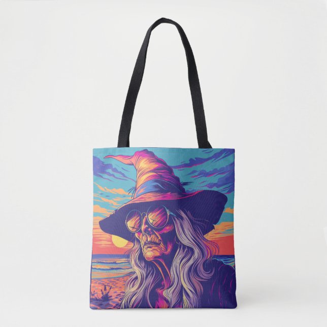 Bolso De Tela Halloween de Guay Witch Retro Sunset (Anverso)