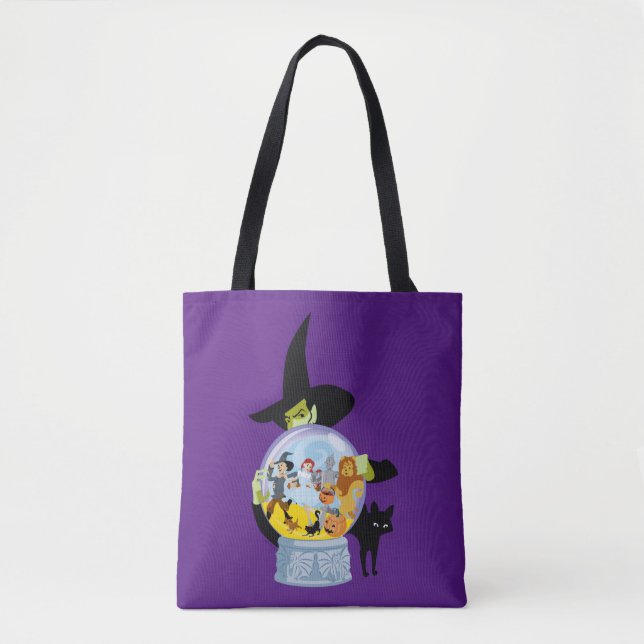 Bolso De Tela Halloween de la bruja malvada Crystal Ball (Anverso)