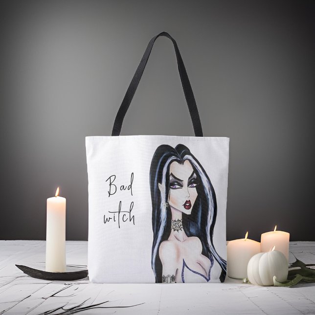 Bolso De Tela Halloween de la mala bruja gótica acuática (Subido por el creador)