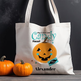 Bolso De Tela Halloween de la piel de calabaza