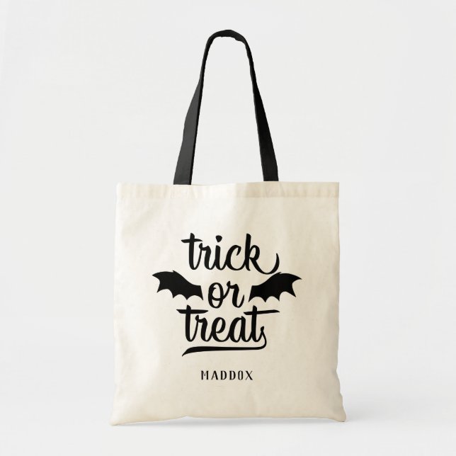 Bolso De Tela Halloween de las alas de los murciélagos (Frente)