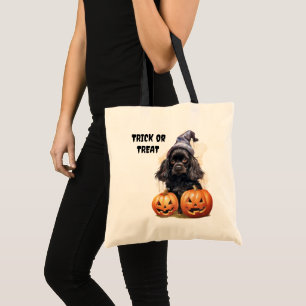 Bolso De Tela Halloween de los niños de Black Puppy Jack o'Lante
