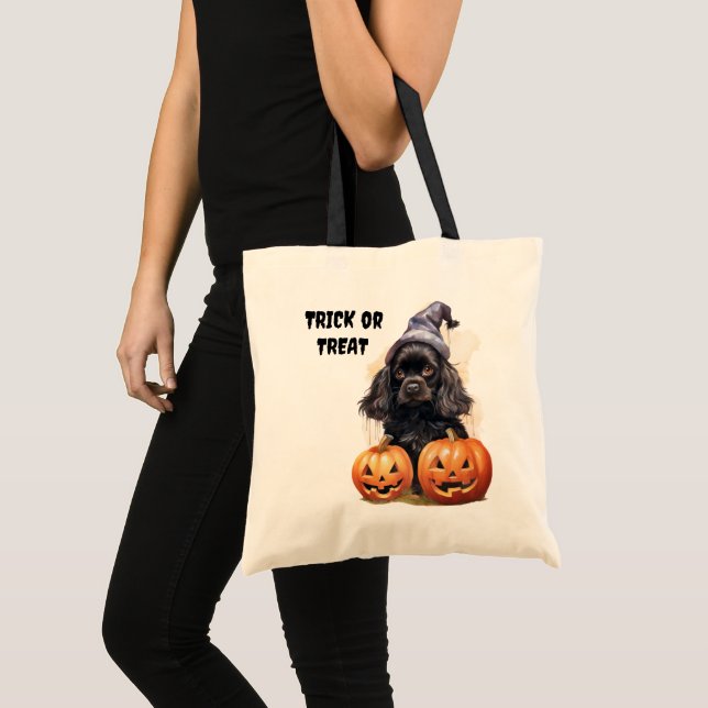 Bolso De Tela Halloween de los niños de Black Puppy Jack o'Lante (Anverso (producto))