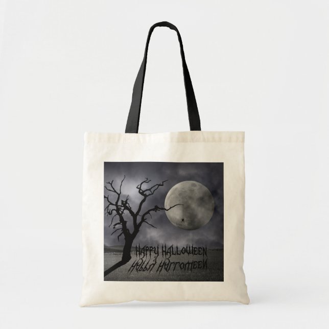Bolso De Tela Halloween de Paisaje Sombrío (Frente)