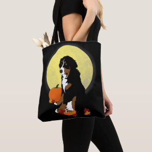 Bolso De Tela Halloween de perro de montaña de Bernese Otoño