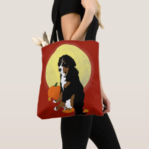 Bolso De Tela Halloween de perro de montaña de Bernese Otoño