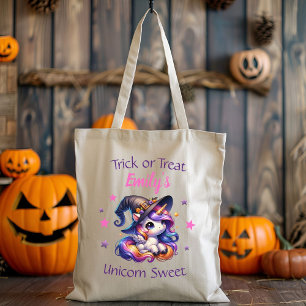 Bolso De Tela Halloween de unicornio dulce lindo personalizado
