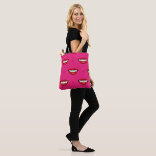 Bolso De Tela Halloween de vampiros rosados fantasmales