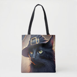 Bolso De Tela Halloween del gato negro