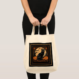 Bolso De Tela Halloween del gato negro Kitty