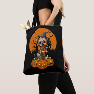 Bolso De Tela Halloween del Perro Terrier de Yorkshire