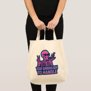 Bolso De Tela Halloween demasiado espeluznante para manejar esqu