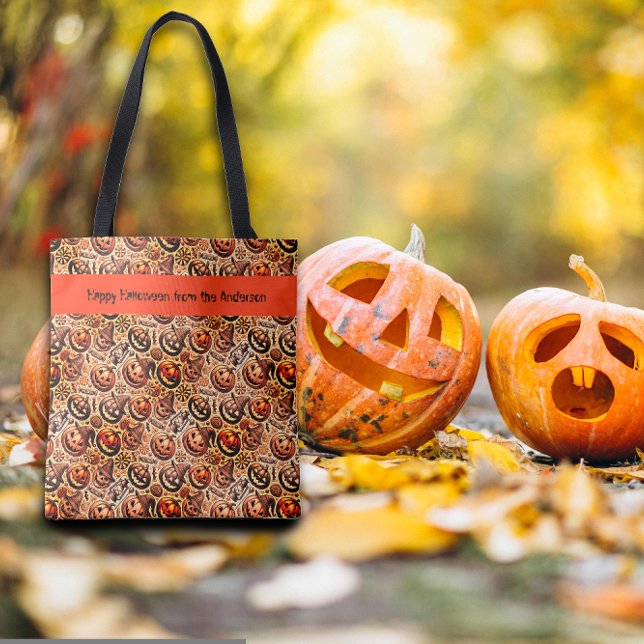 Bolso De Tela Halloween desea estilo naranja marrón (Subido por el creador)