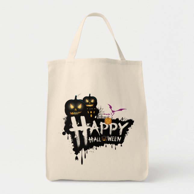 Bolso De Tela Halloween Design Tote Bag (Frente)