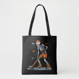 Bolso De Tela Halloween divertida Halloween de hockey sobre hiel