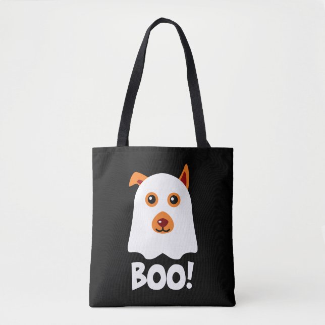 Bolso De Tela Halloween Dog Boo (Anverso)